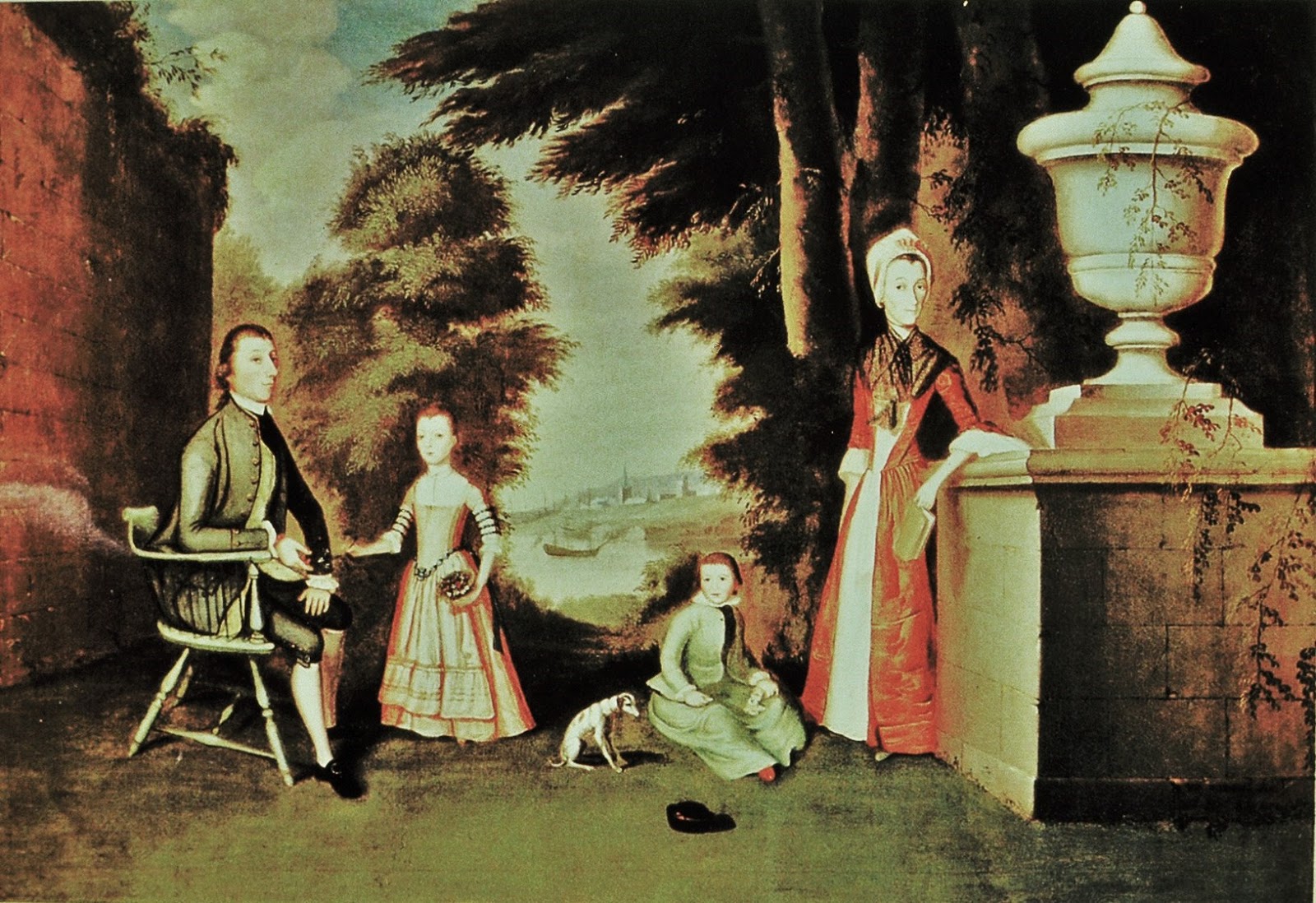 1772 William Williams (1727-1791). The William Denning Family with Dog