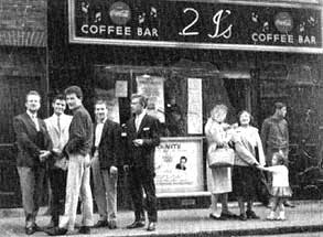 2 I's coffee bar in the 1950s