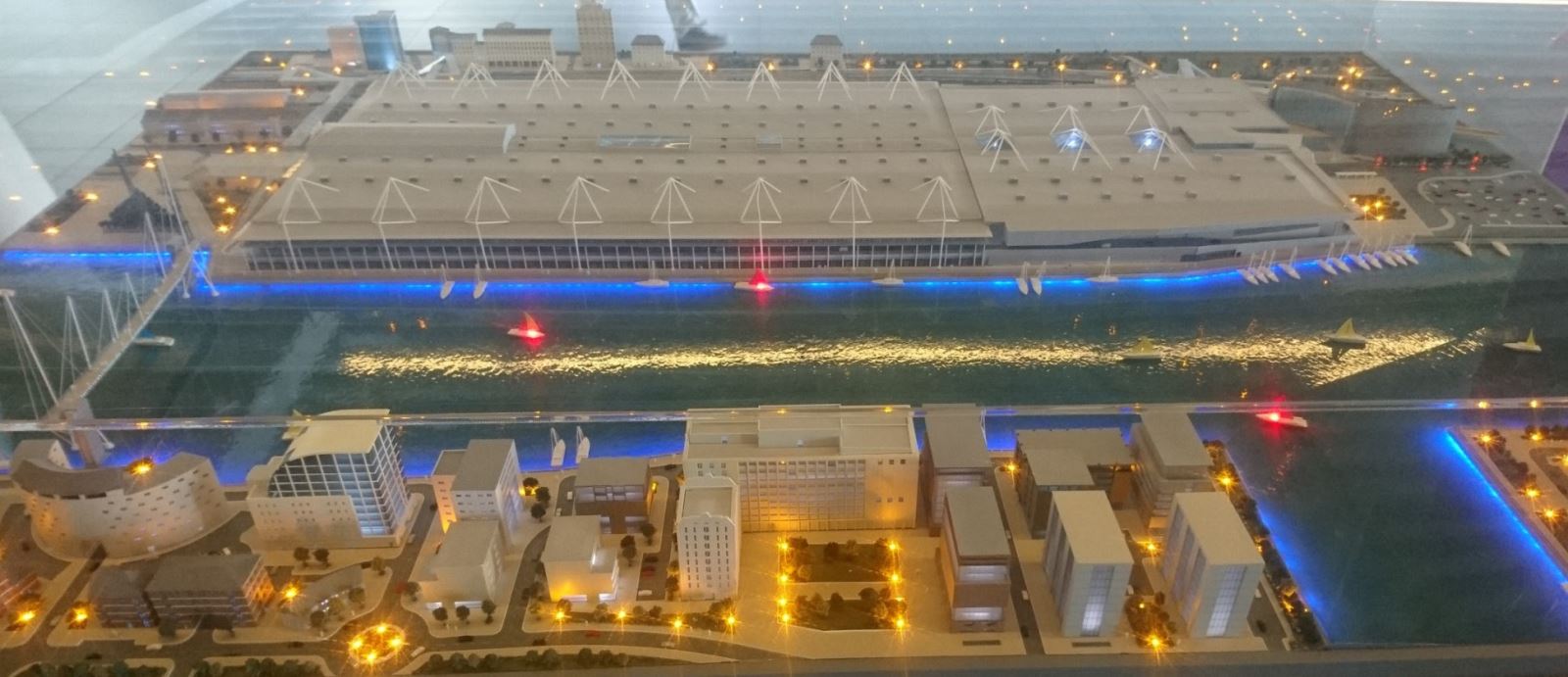 model of the ExCeL centre and surrounding area - London