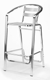 Monaco tall aluminium outdoor bar stool