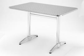Long outdoor table for pubs and restaurants made in waterproof aluminium