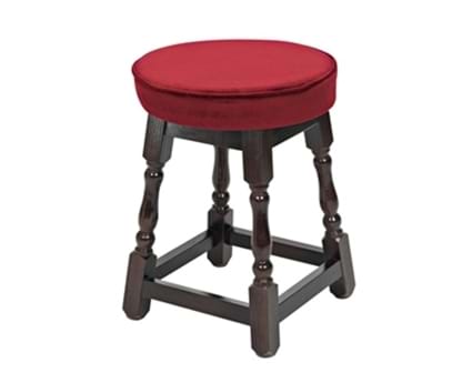 Small Wooden Stool Piped Top